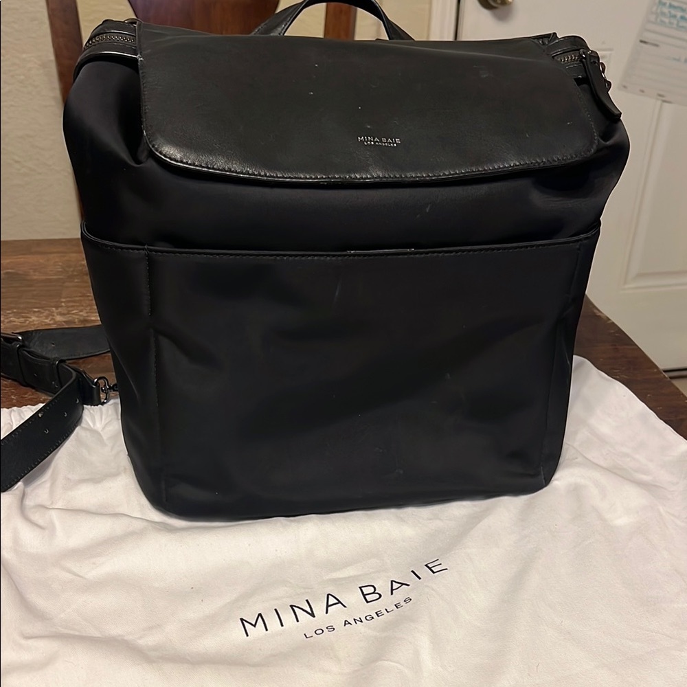 Mina Baie Black Backpack Kinney Full Size Nylon